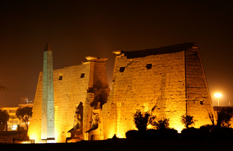 luxor temple at night 