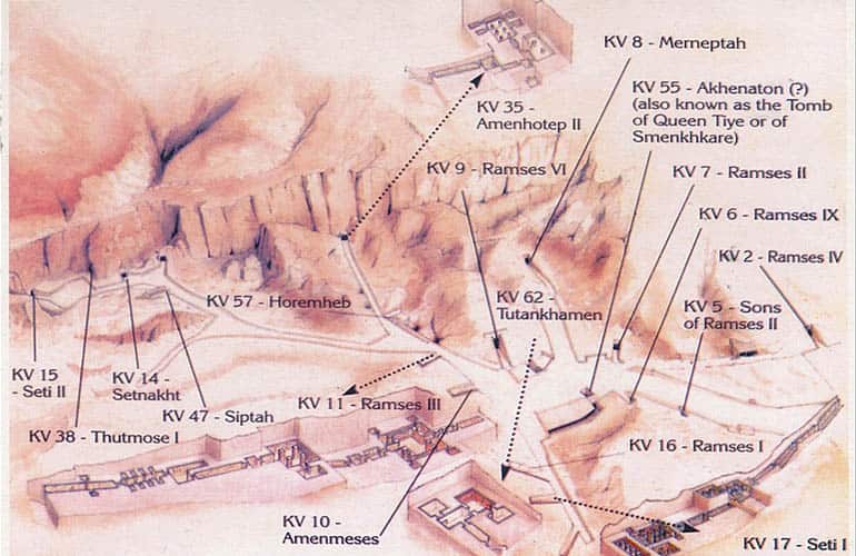 valley of the kings map