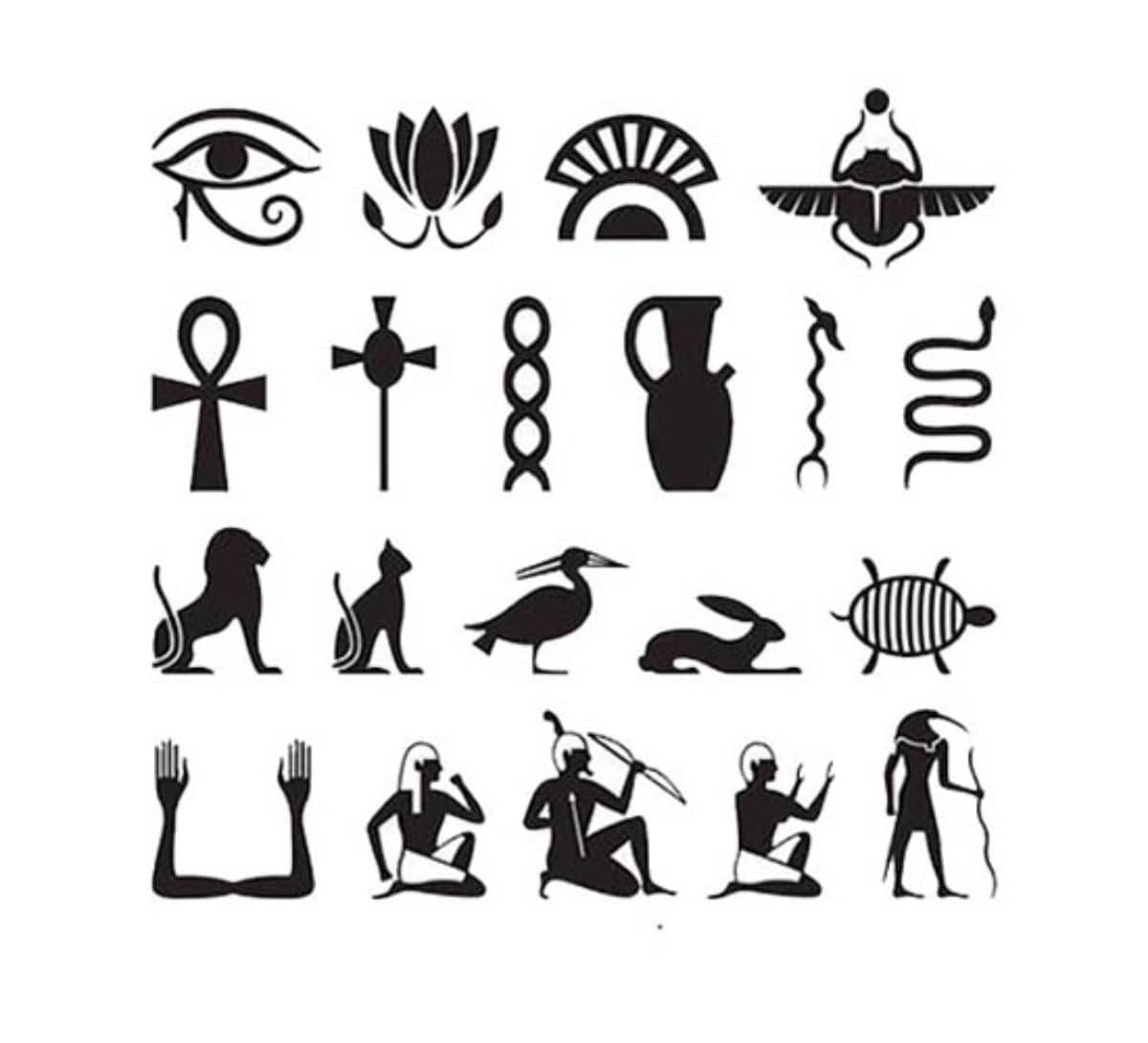 Egyptian Symbols Of Strength Tattoos For Girls
