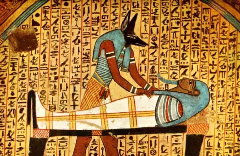 The Egyptian death god with dog head